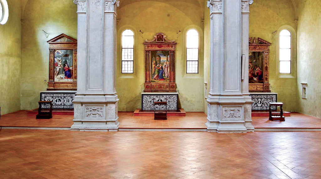 Pavimento in cotto fatto a mano Omogeneo - Chiesa di San Cristoforo Certosa di Ferrara