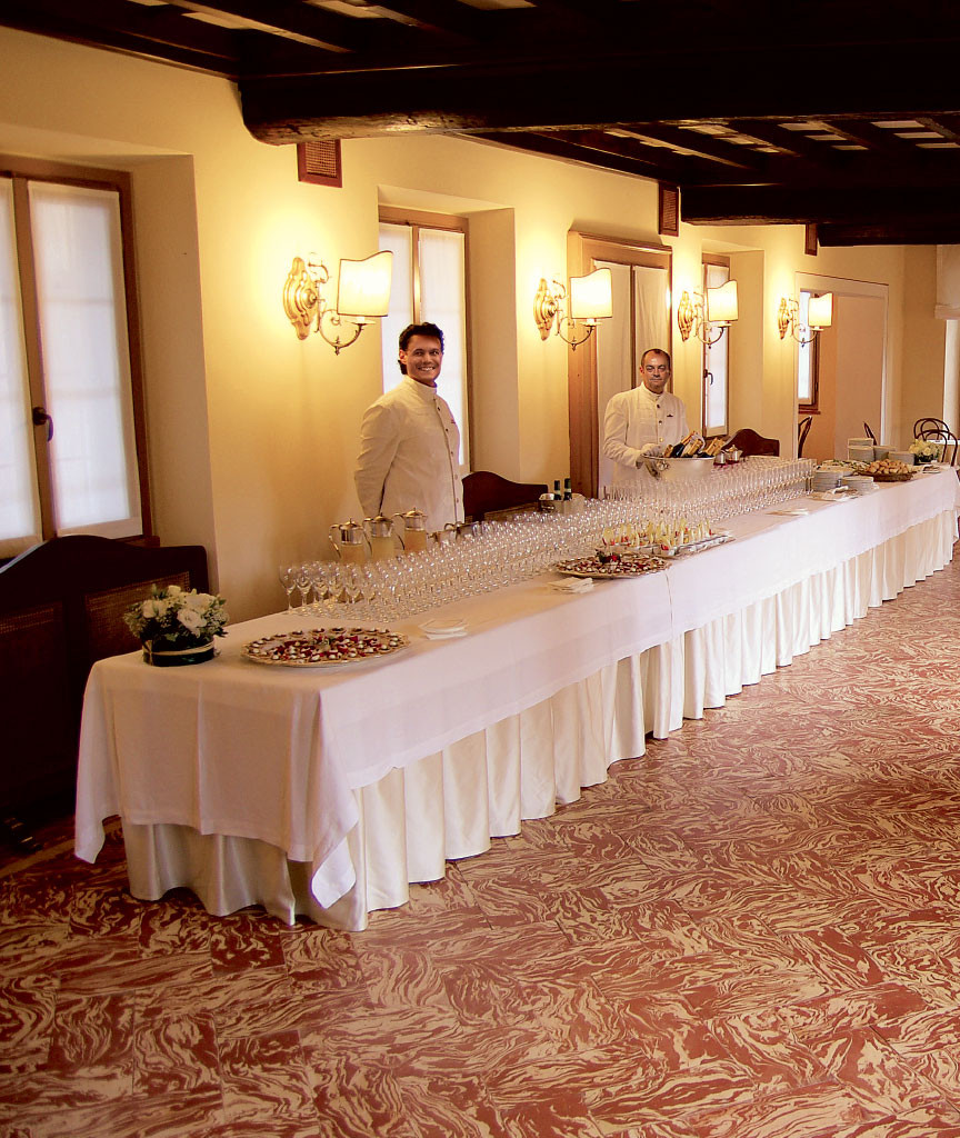 Pavimento in cotto fatto a mano Variegato - Villa Farisengo Secolo XVIII Bonemerse (CR)