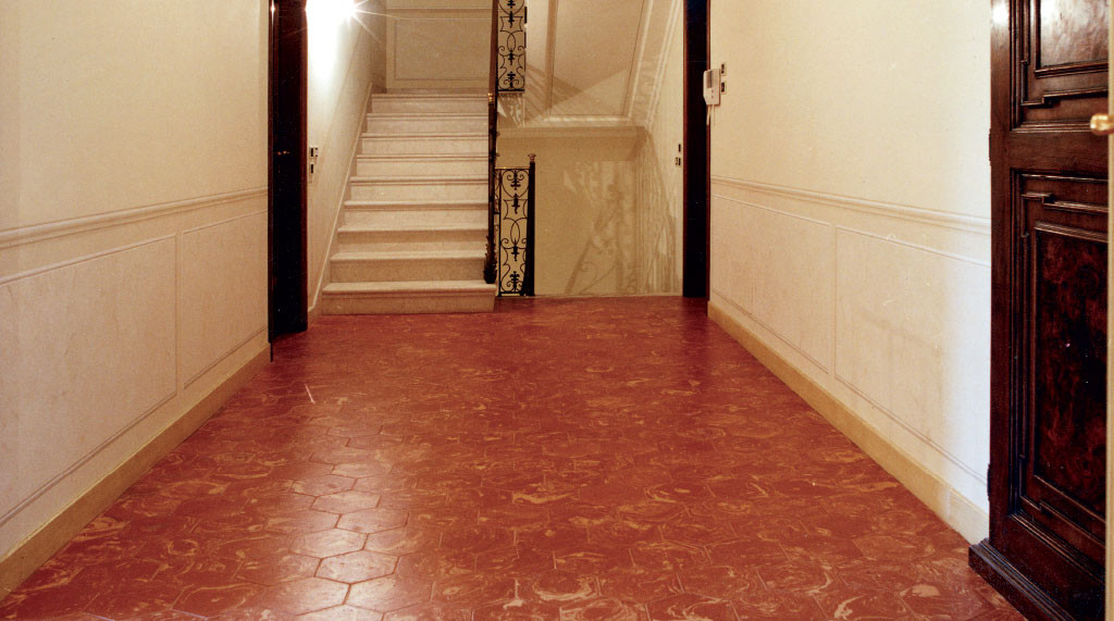 Pavimento in cotto fatto a mano Variegato - Casa privata - Milano